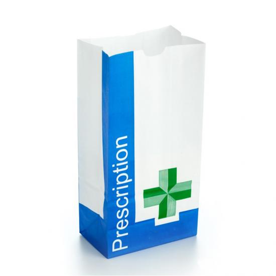 sacchetto da prescrizione in carta kraft bianca - Safecare