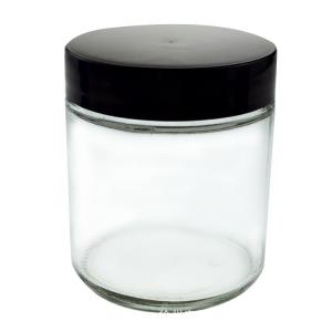 barattolo di vetro 60 ml coperchio di legno vasetti di vetro trasparente con tappo a prova di bambino - Safecare