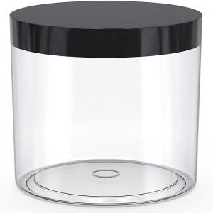 Vendita calda Amber plastica Aerestight Vuoto Body Body Body Jar con coperchio a vite nero - Safecare