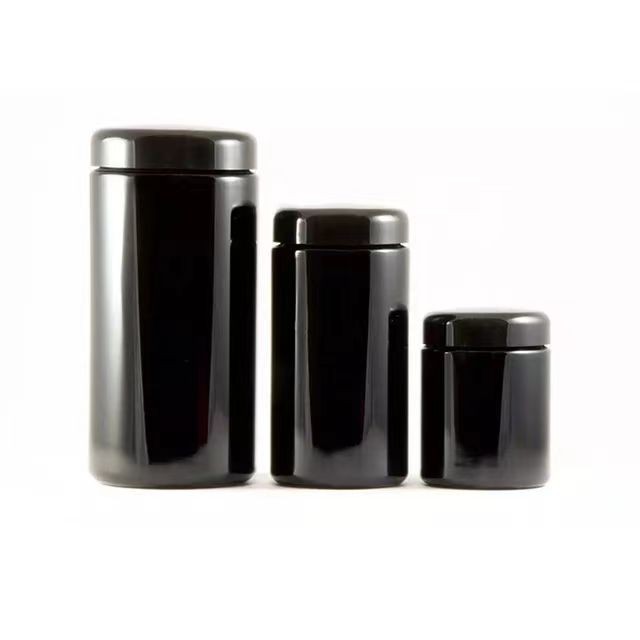 Barattolo di vetro rotondo vuoto UV per concentrati all'ingrosso da 100/150/250/500 ml, barattolo di crema in vetro viola con coperchio